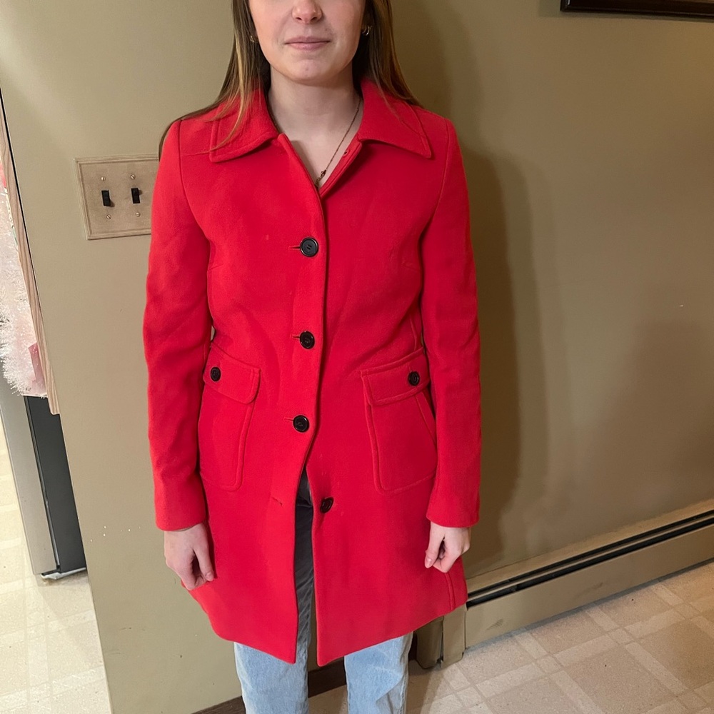 JCREW coat red